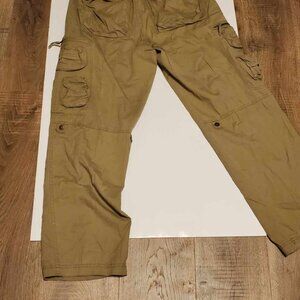 Cargo Men's Khaki/Tan Pants with 9 Pockets - Size 30/30